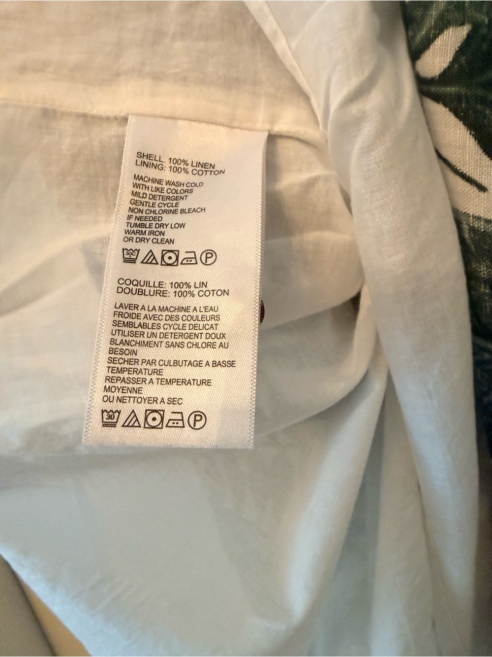Tommy Bahama Green and White Tropical Leaf Shift Dress - Picture 3 of 4